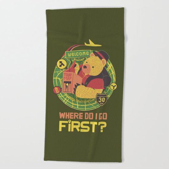 Where Do I Go Now Beach Towel