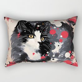 Splatter Cat Rectangular Pillow