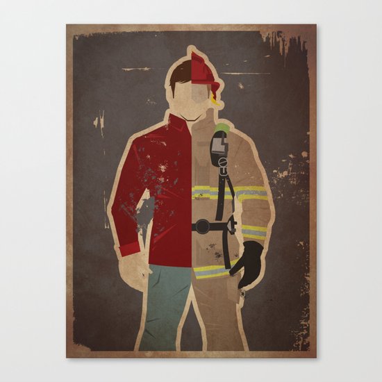 Every Day Hero: Firefighter Canvas Print