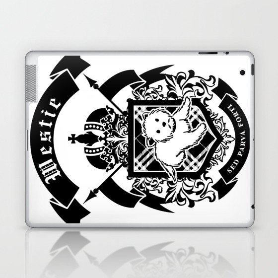 Westie "Small But Mighty" Coat of Arms Laptop & iPad Skin