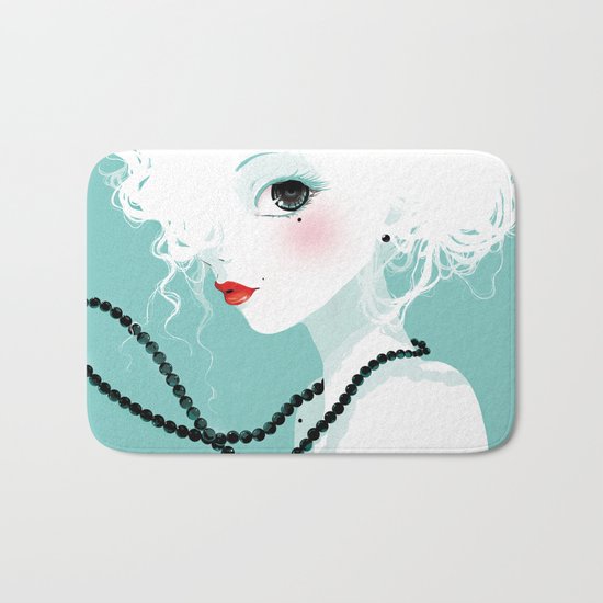 Black pearls Bath Mat