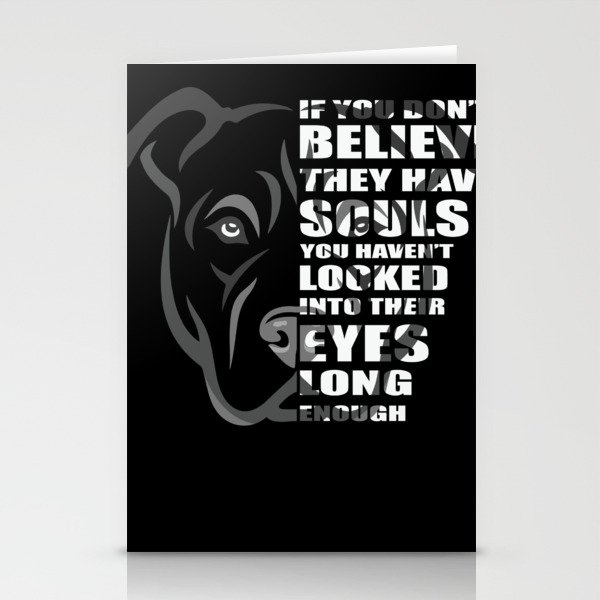 Pitbull soul design, gift for Pitbull lovers & rescuers Stationery Cards