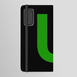 Letter U (Green & Black) Android Wallet Case