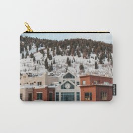 Park City Utah Old Town Winter Mountains | Travel Photography Carry-All Pouch | Snow, Travelphotography, Travel, Ski, Town, Oldtown, Vintage, Mountains, Skiresort, Photo 