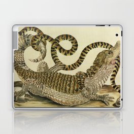  Crocodile battles snake pattern Laptop Skin