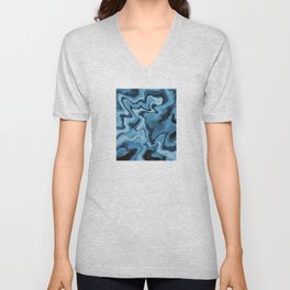 Blue Marble V Neck T Shirt