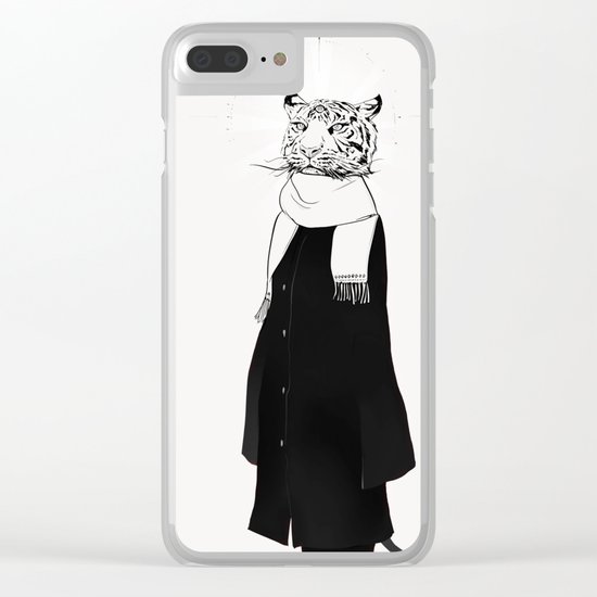 Tigress with scarf Clear iPhone Case