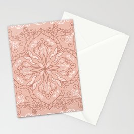 Elegant Terracotta Boho Tile Mandala Stationery Card