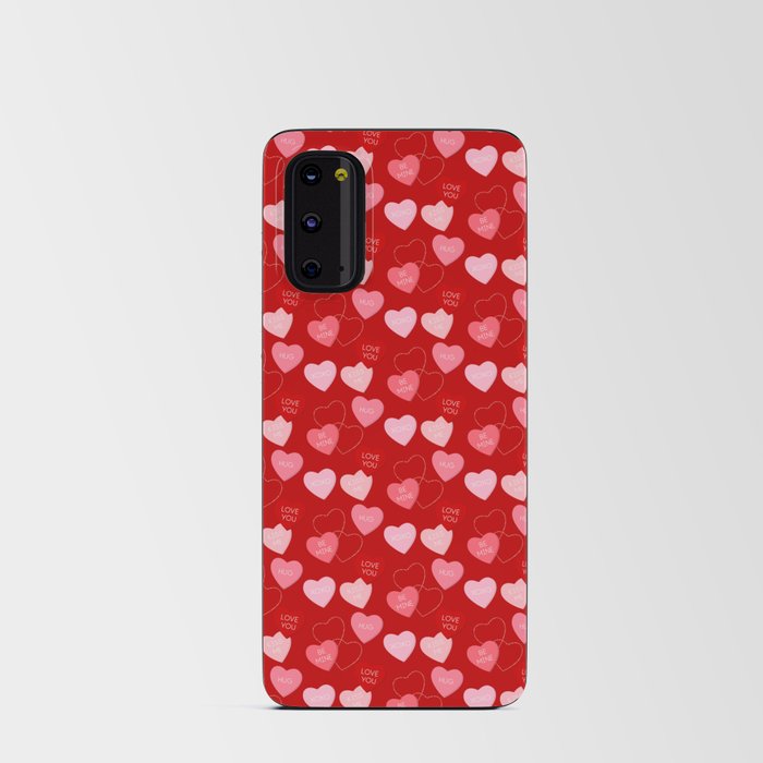 Red Hearts Pattern Android Card Case