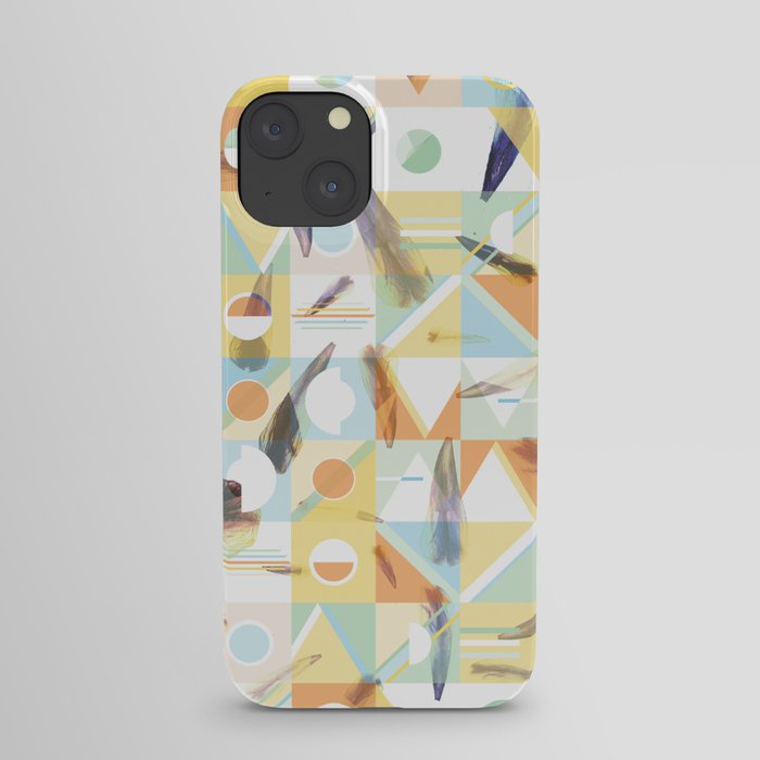 geometric/floral pattern iPhone Case