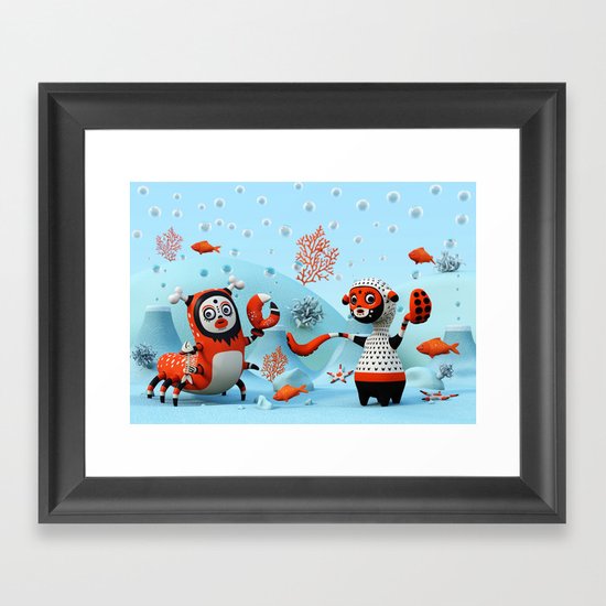 Dead Fish Framed Art Print