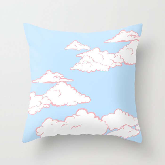 Over the clouds Throw Pillow