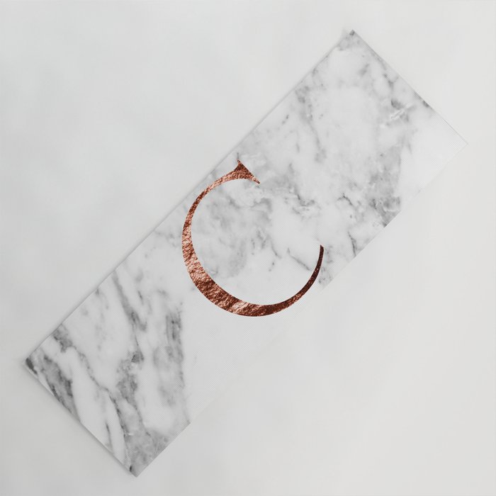 Monogram rose gold marble C Yoga Mat