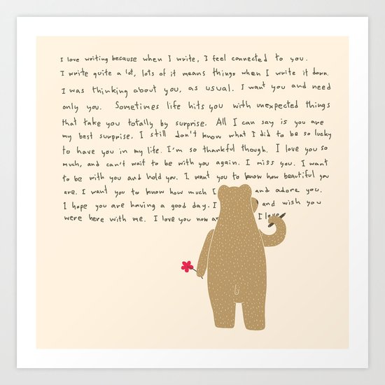 Writing Art Print