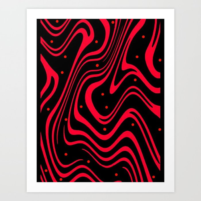 svømme Thicken knoglebrud Red and Black PewDiePie Waves Art Print by TOPASfashion | Society6