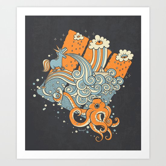 El viaje de Carlitos Art Print