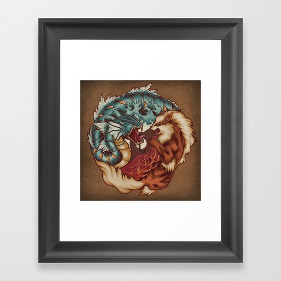 The Tiger and the Dragon Framed Art Print