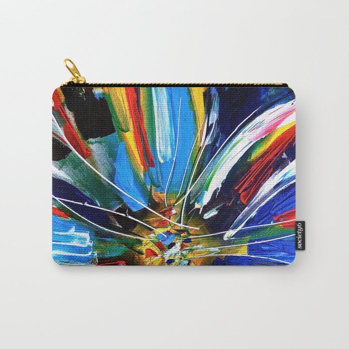 Dutch Spin - Colorful abstract painting flower Carry-All Pouch