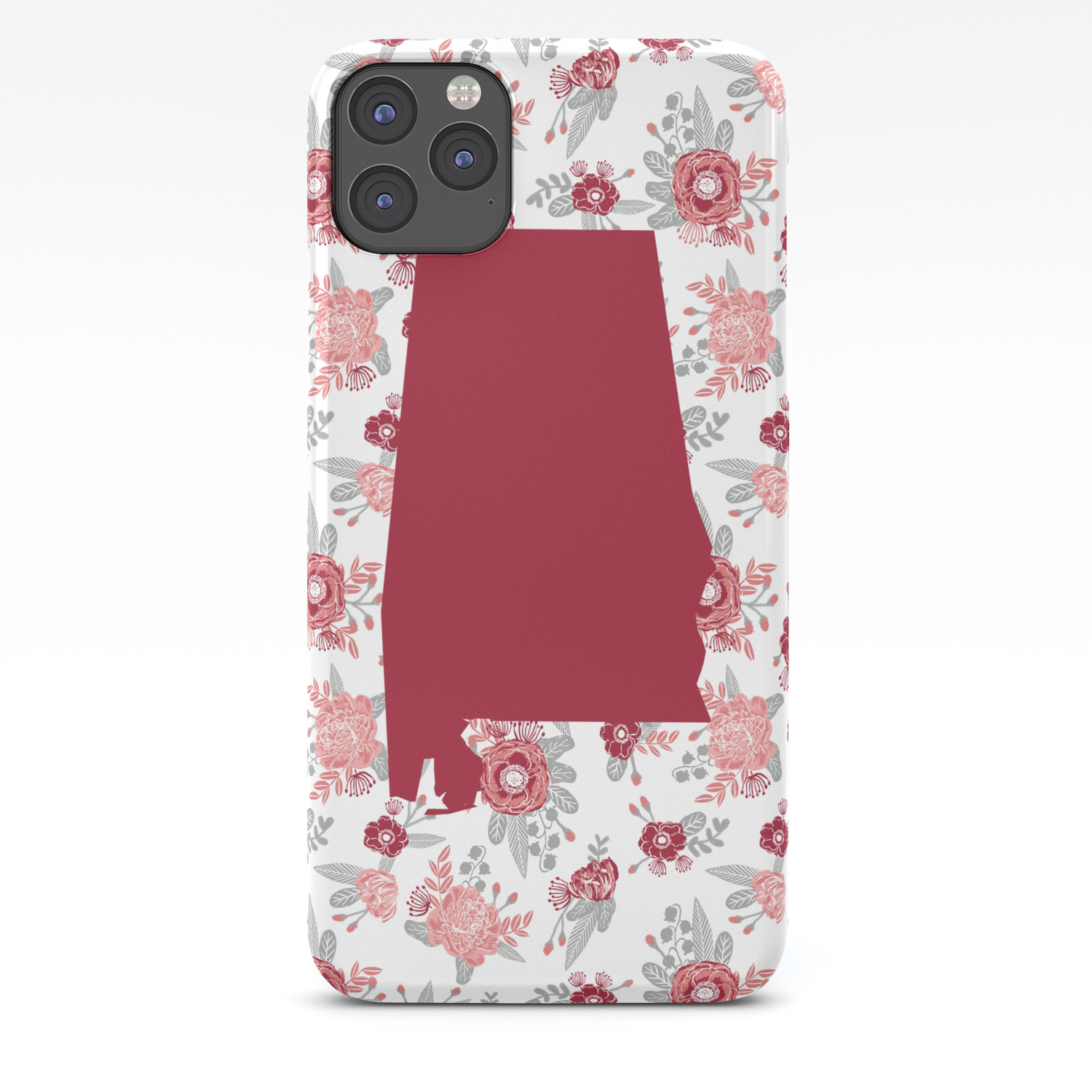 Alabama State Silhouette University Of Alabama Crimson Tide Floral