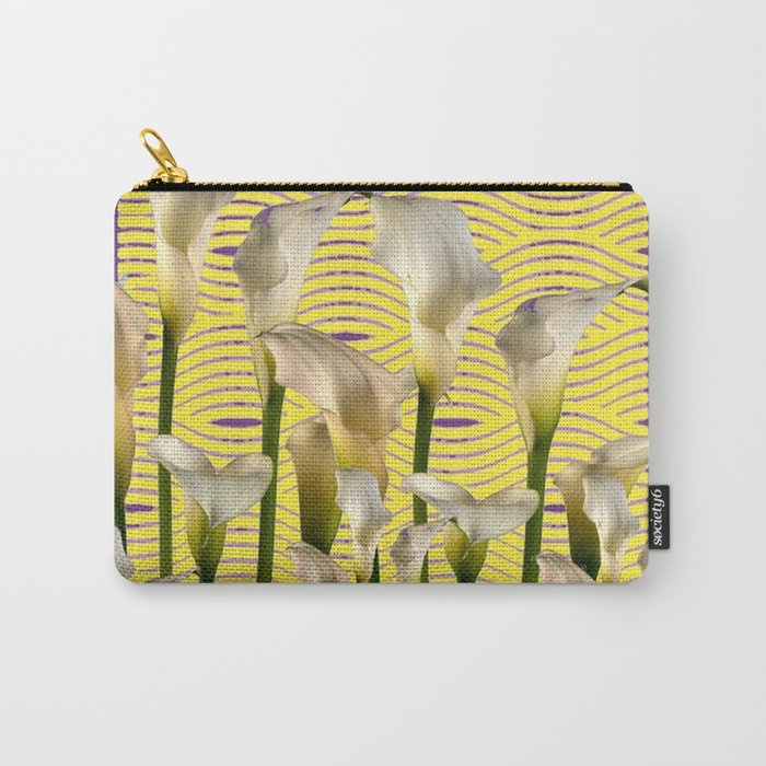 Purple-Yellow Calla Lilies Pattern Carry-All Pouch