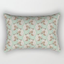 Haflinger Pony Green Rectangular Pillow