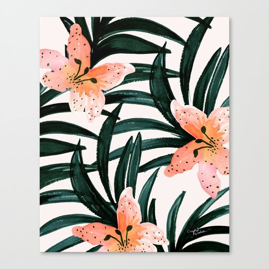 Tiger Lily Tropical Canvas Print