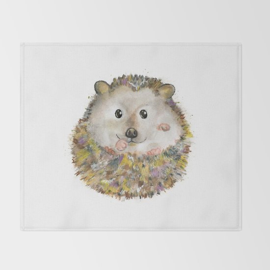Little Hedgehog Throw Blanket