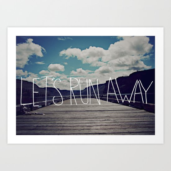 Let's Run Away: Detroit Lake, Oregon Art Print