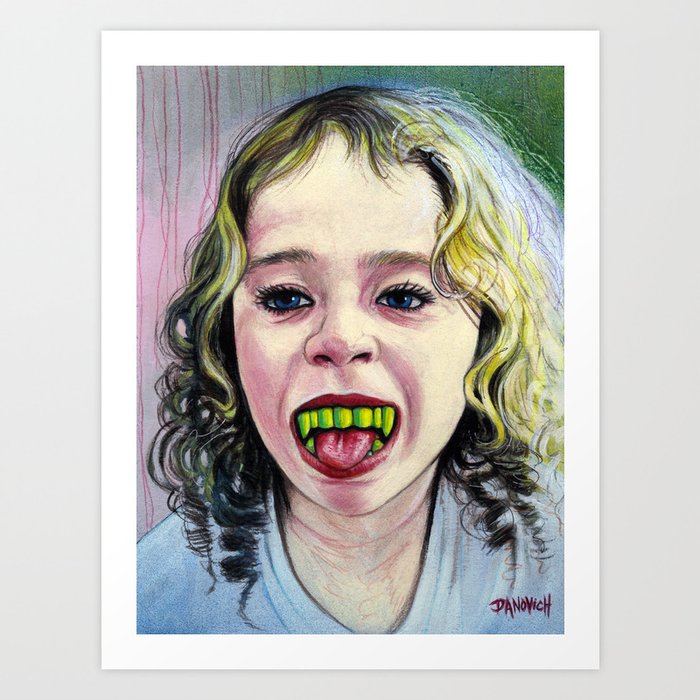 Portrait Candy Vampire Girl Art Print By Lendanovich Society6