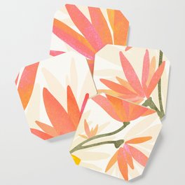 Bright Blooms Floral Painting Coaster