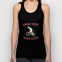 Sweat Now Wine Later - Mountain Biking Unisex Tank Top