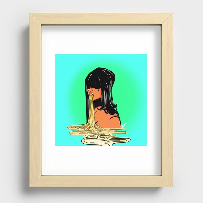Ramen Girl Recessed Framed Print