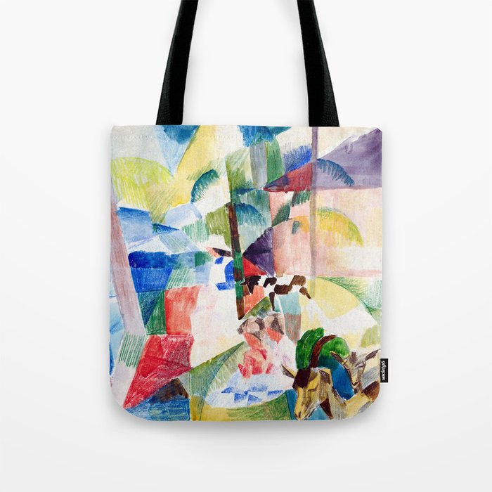 Landscape With Children and Goats Tote Bag