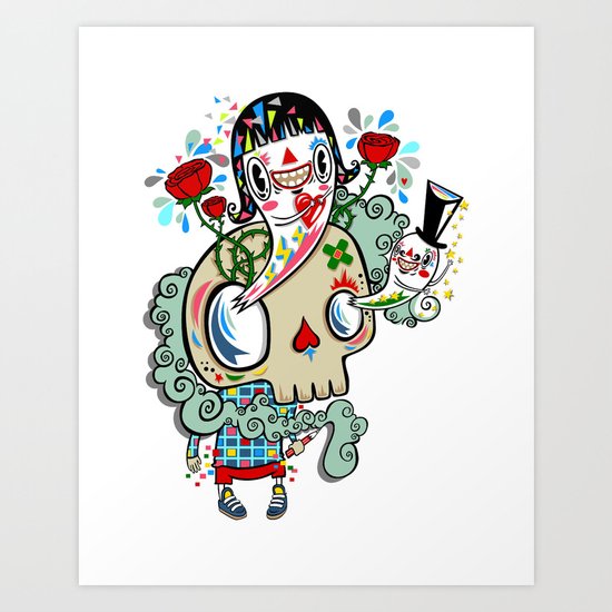 Polypop The Skull Art Print