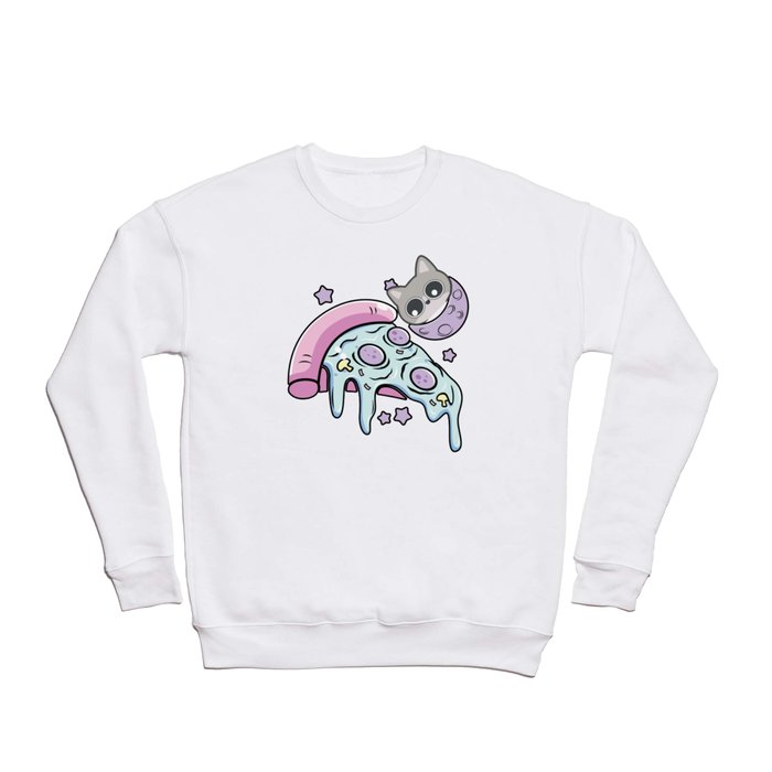 Space Cat Pizza Crewneck Sweatshirt