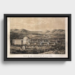 University of Virginia, Charlottesville & Monticello (1856) Framed Canvas