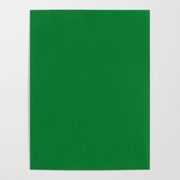 La Salle Green Solid Color Simple One Color Poster