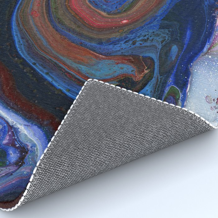 Fluid Acrylic Viii Negative Space Fluid Pour Painting Rug By