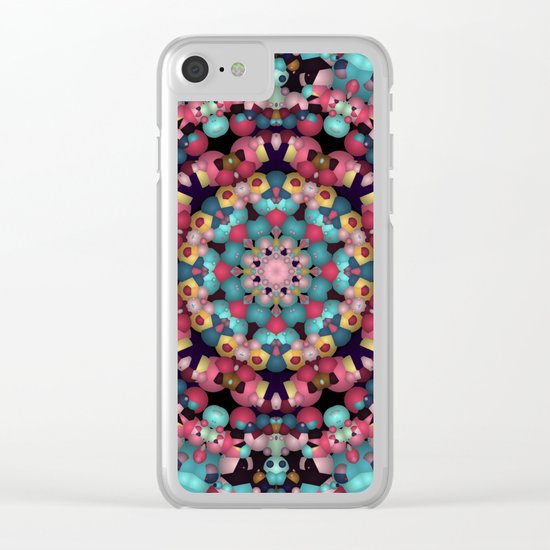 Spheres and Bubbles Mandala Clear iPhone Case