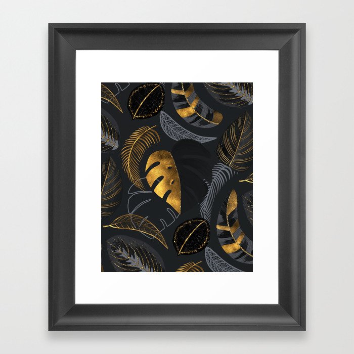 Luxe Tropical Foliage Framed Art Print