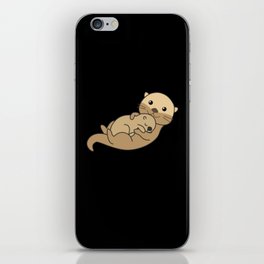 Otter Mom Otters Baby Cute Animals Animal Lovers iPhone Skin