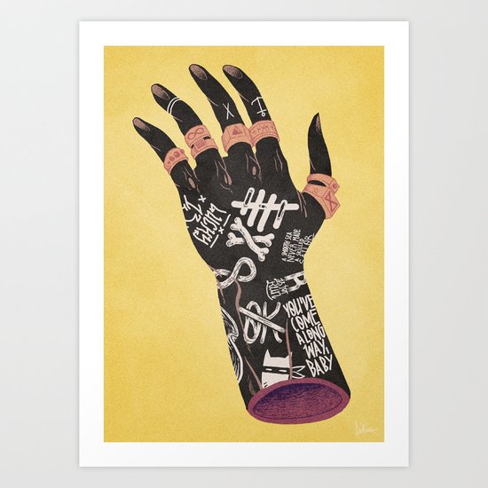 Left Handed Power Glove Art Print