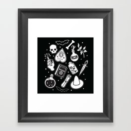 Witchy Essence Black Framed Art Print