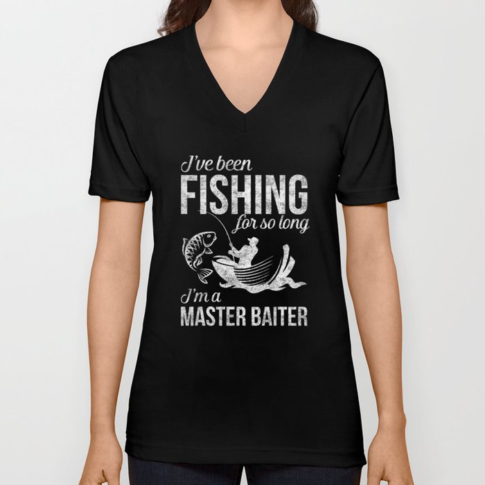 Fishing master baiter inside V Neck T Shirt