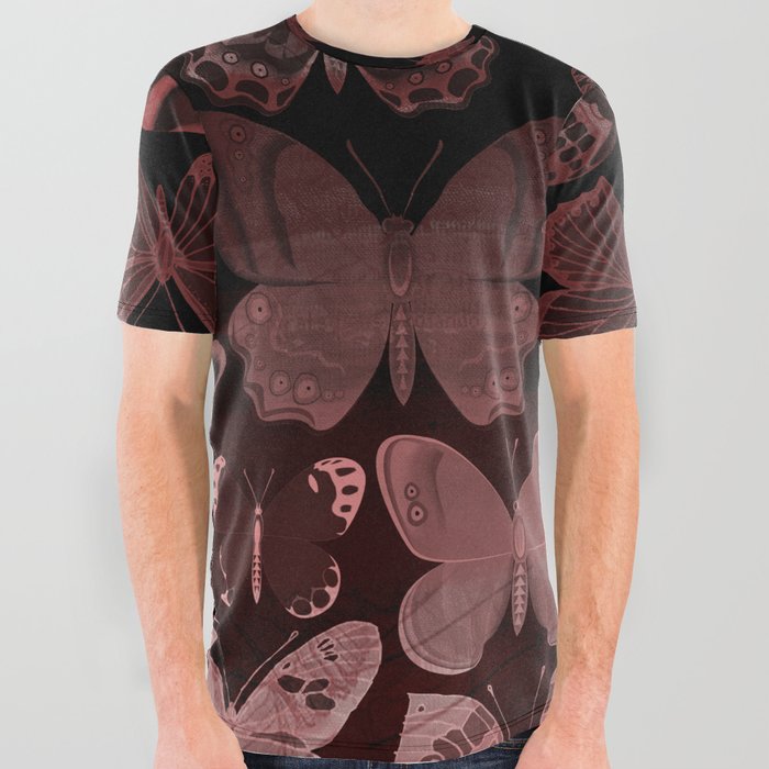 Valentine Butterflies All Over Graphic Tee
