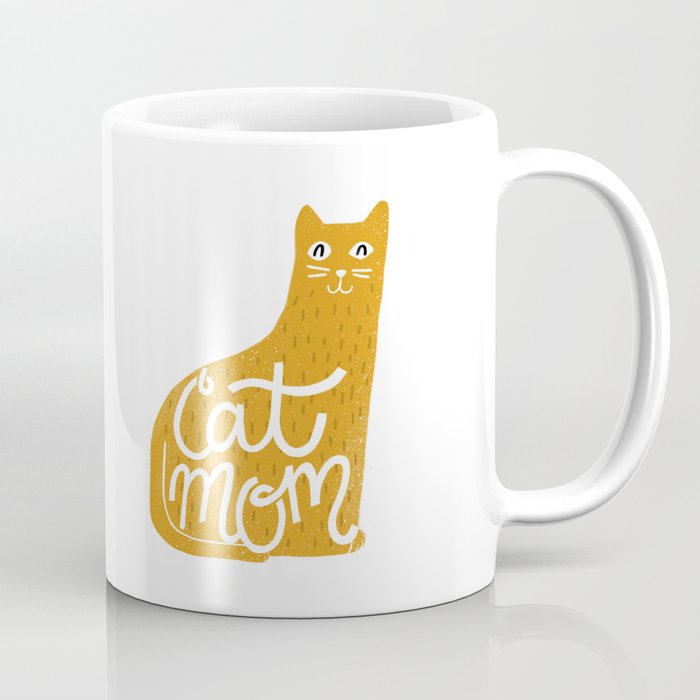 Cat Mom in Mustard Coffee Mug