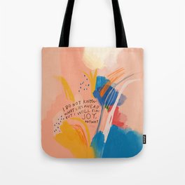 Find Joy. The Abstract Colorful Florals Tote Bag