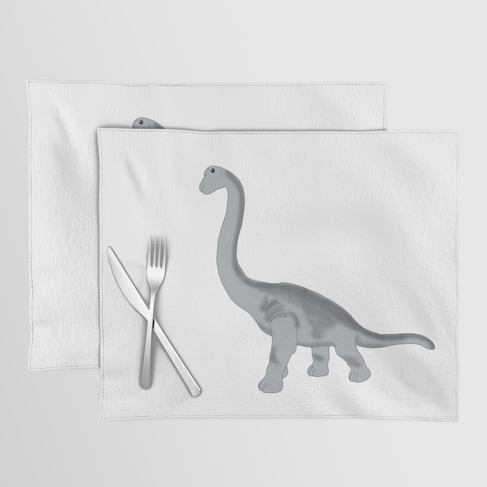 Cute Long Neck Dinosaur Illustration Placemat