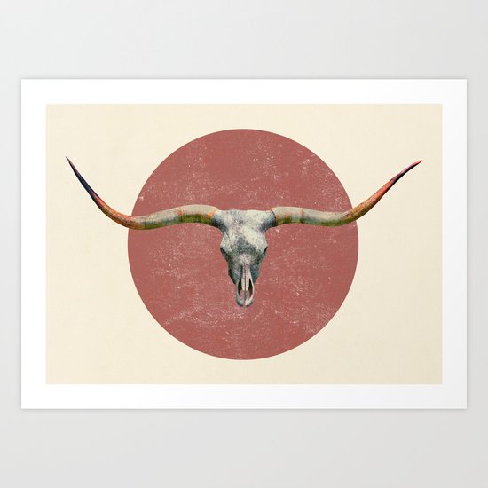 Longhorn - colour option Art Print