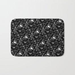 Cryptid Pattern: White Lines Bath Mat